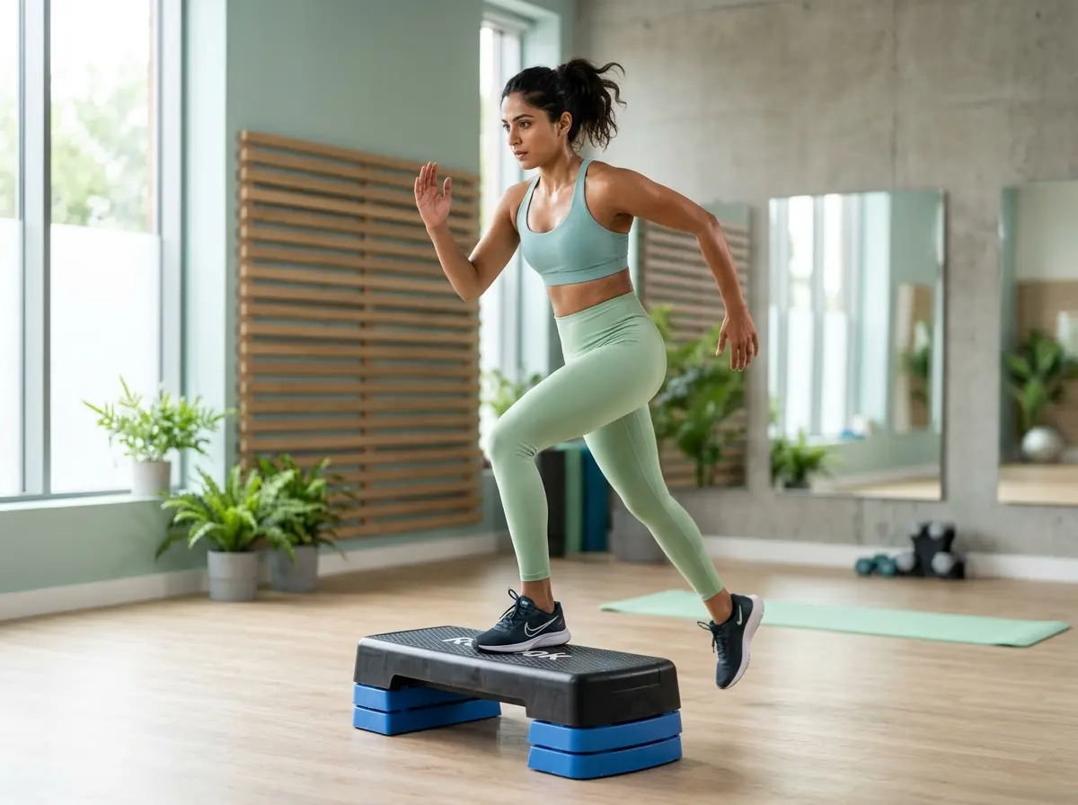 Aerobic stepper for cardio exercises and leg strengthening