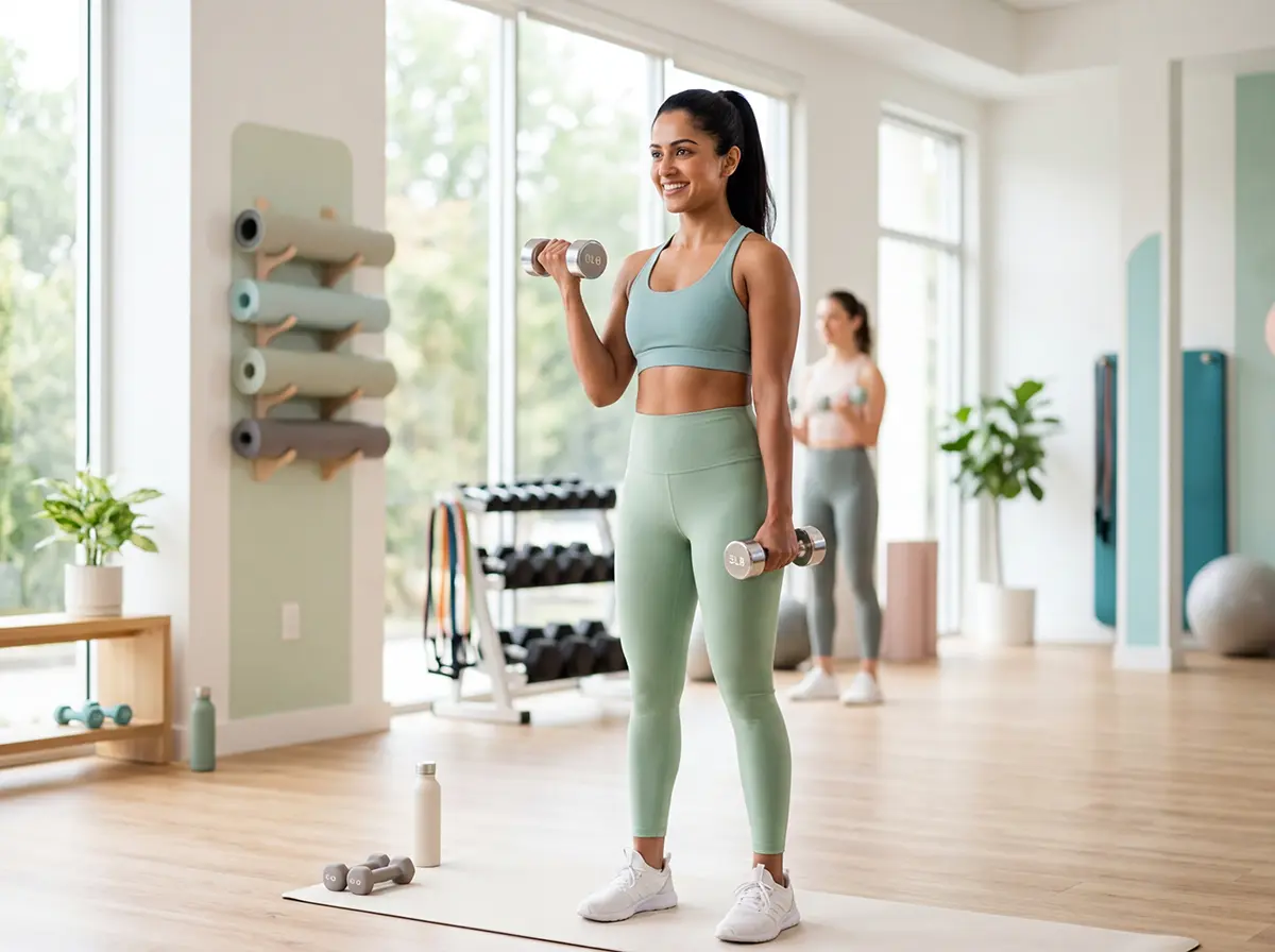 Lightweight dumbbells for muscle strength and fitness performance