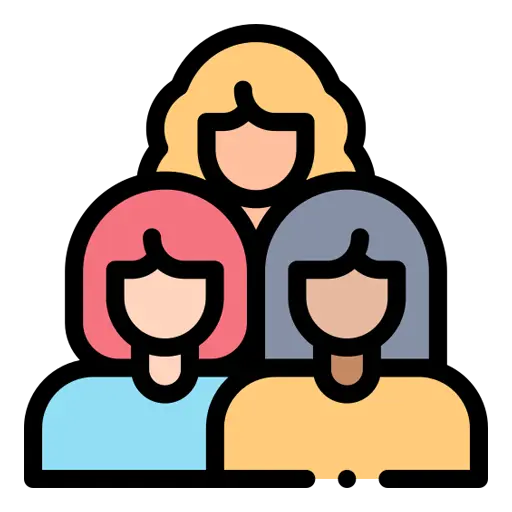 Women only supportive and safe environment icon